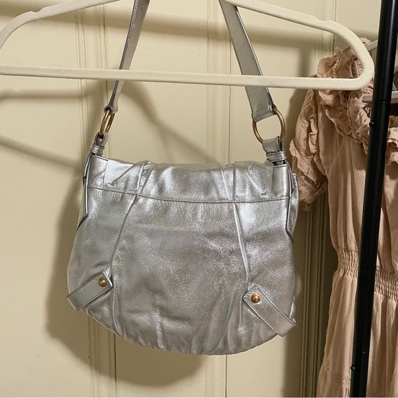 Saint Laurent YSL silver sac bow shoulder bag - Picture 2 of 6
